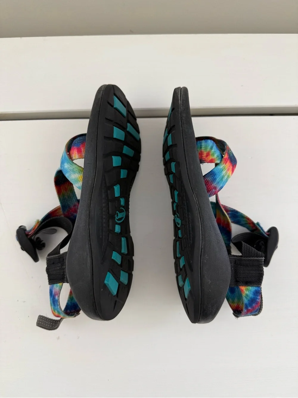 Chaco Z1 Ecotread Kids Size 2 Rainbow Tie Dye Hiking Sandals